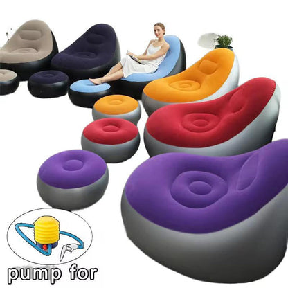 Sofa Gonflable RelaxMax™ – Léger, stylé, prêt à l’emploi